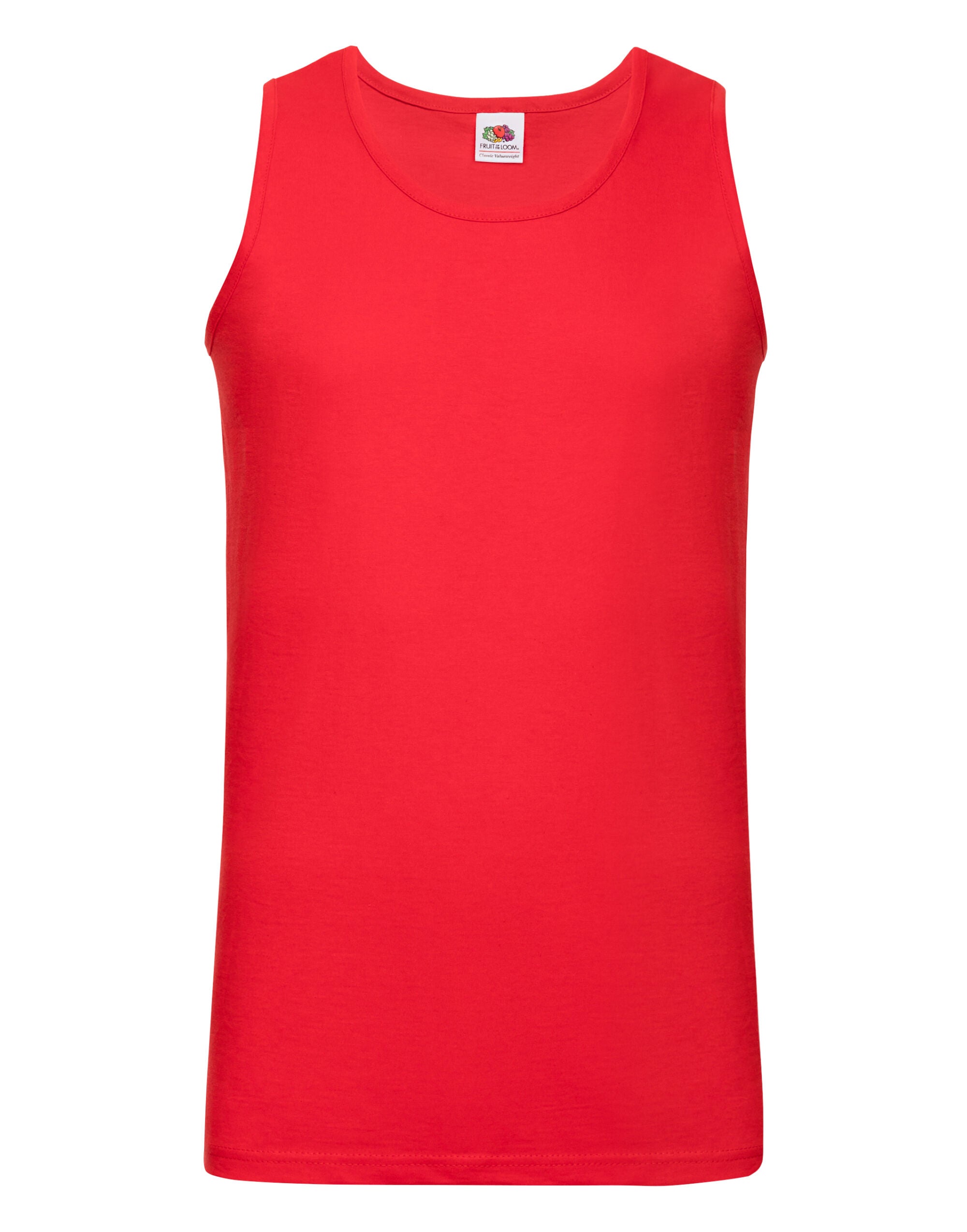 Fruit Of The Loom Men's Valueweight Athletic Vest Self fabric binding to neck and armholes (61098)