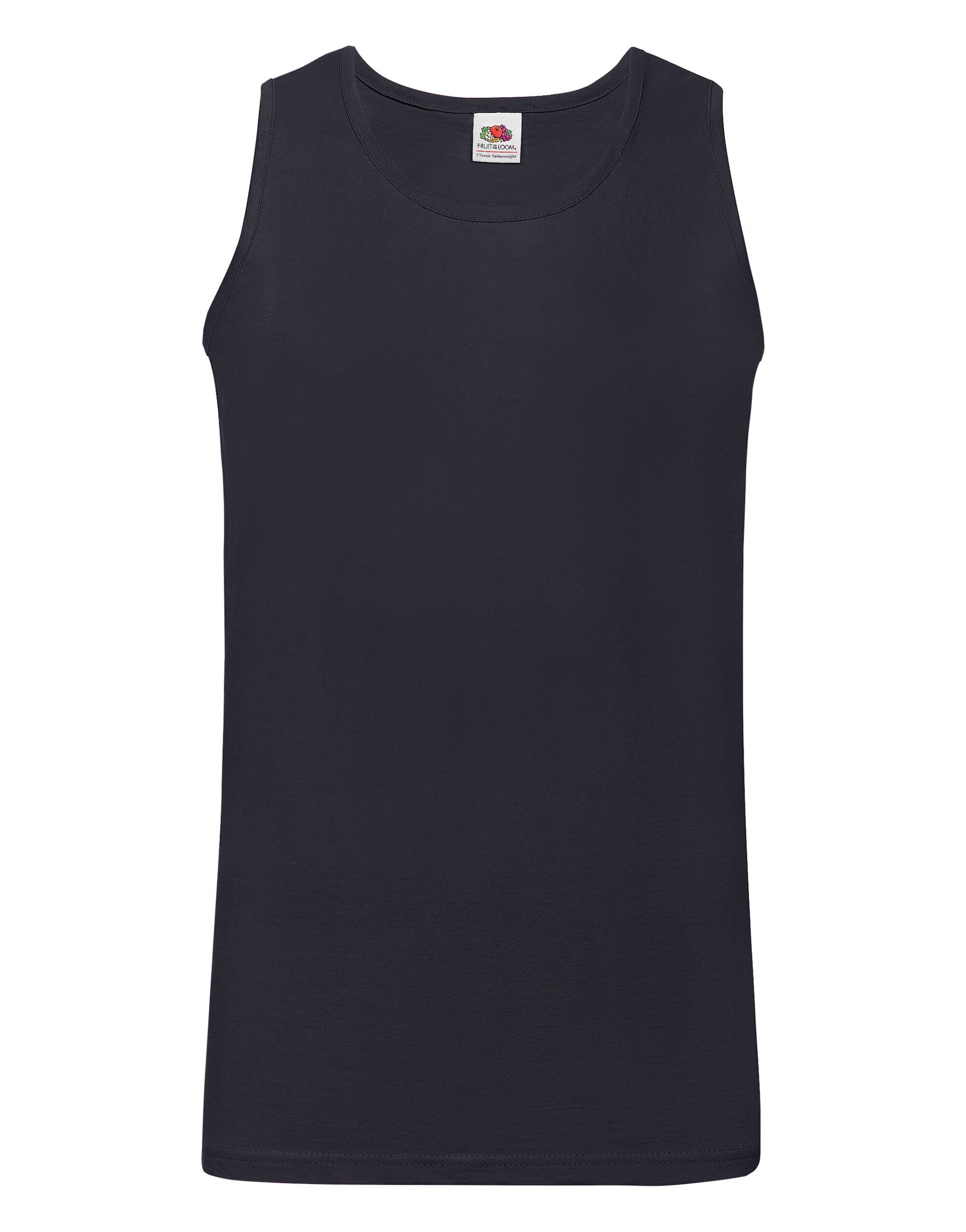 Fruit Of The Loom Men's Valueweight Athletic Vest Self fabric binding to neck and armholes (61098)