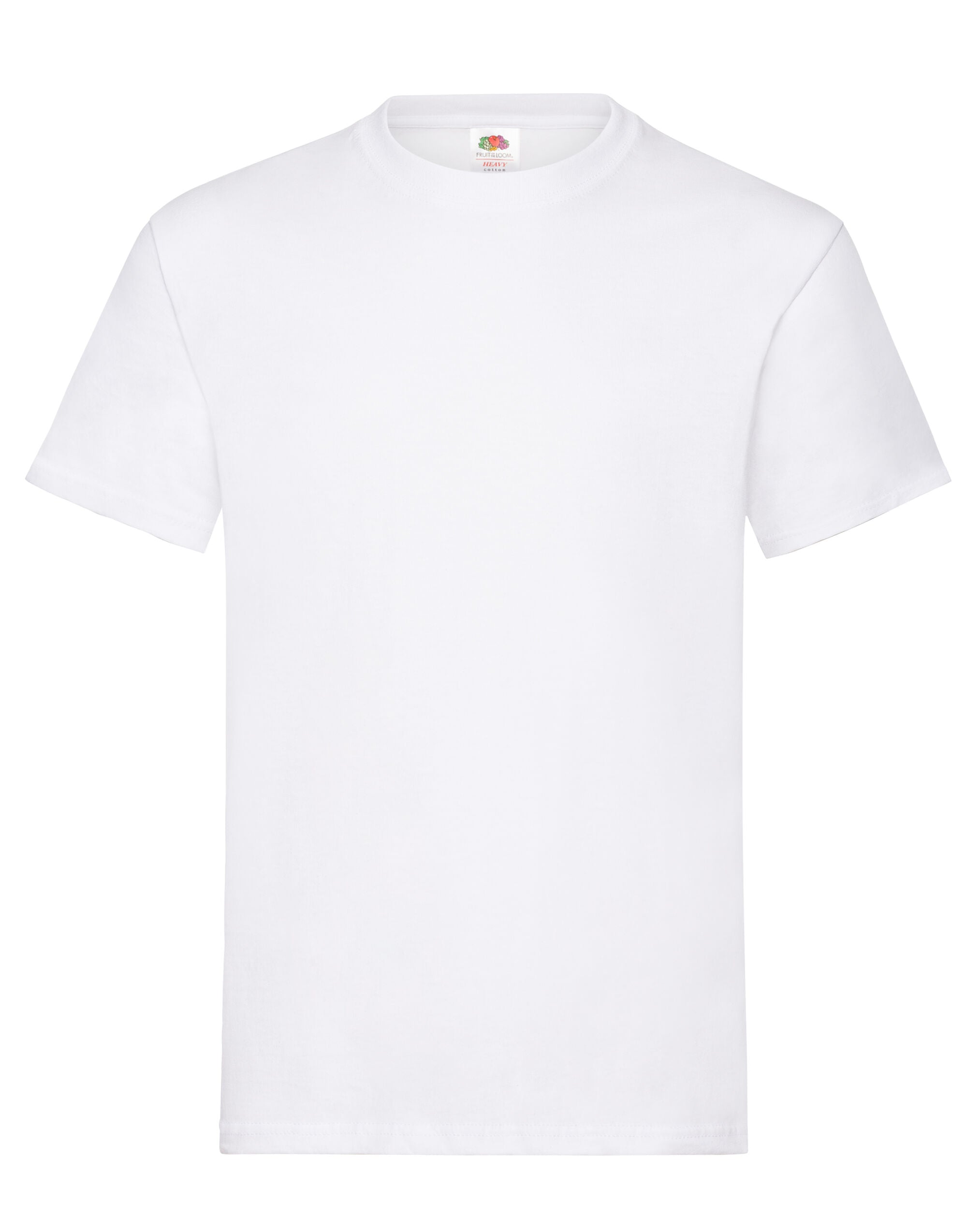 Fruit Of The Loom Men's Heavy T Rib crew neck with self-fabric back tape (61212)