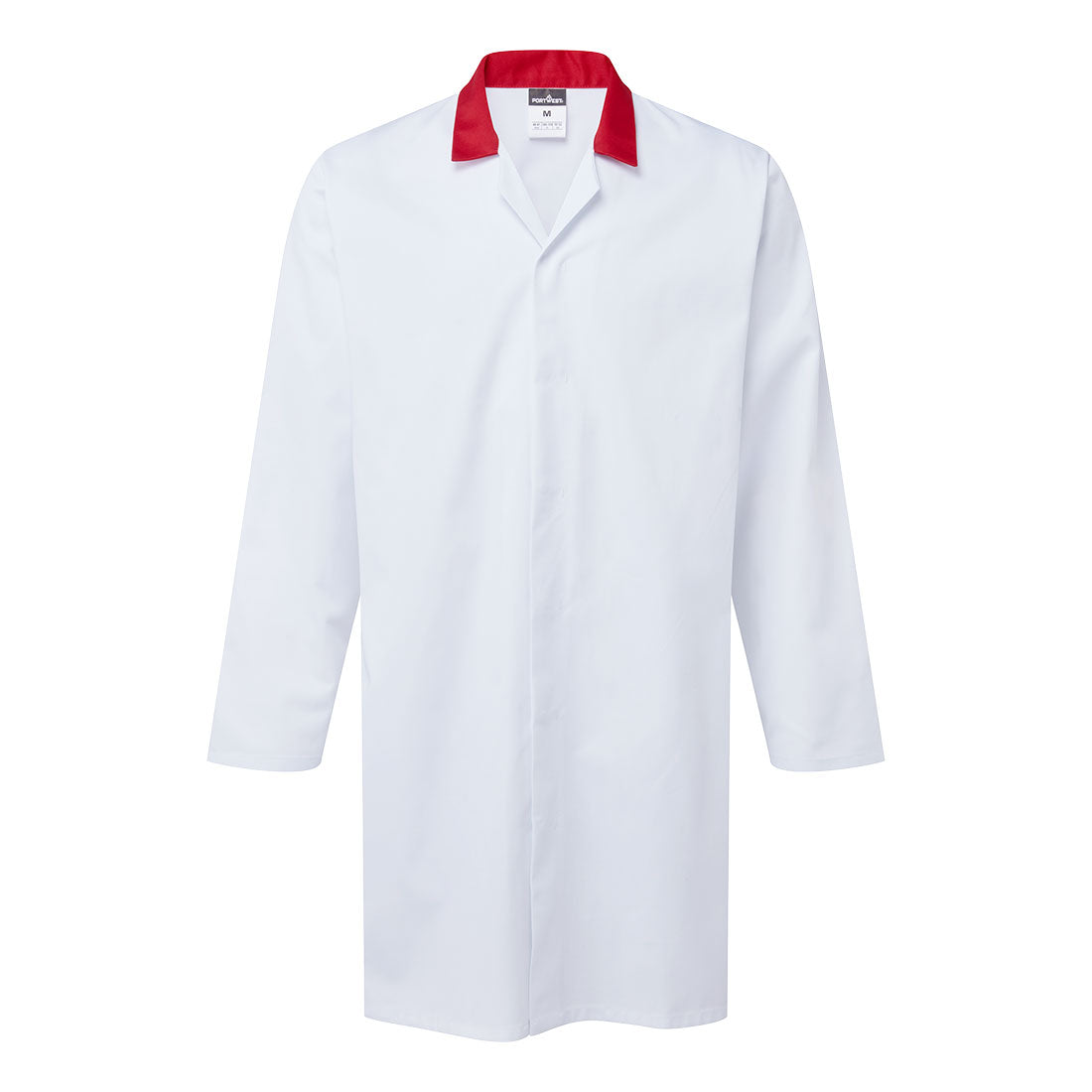 2210 - Food Industry No Pocket Coat White, White/Red, White/Royal Blue