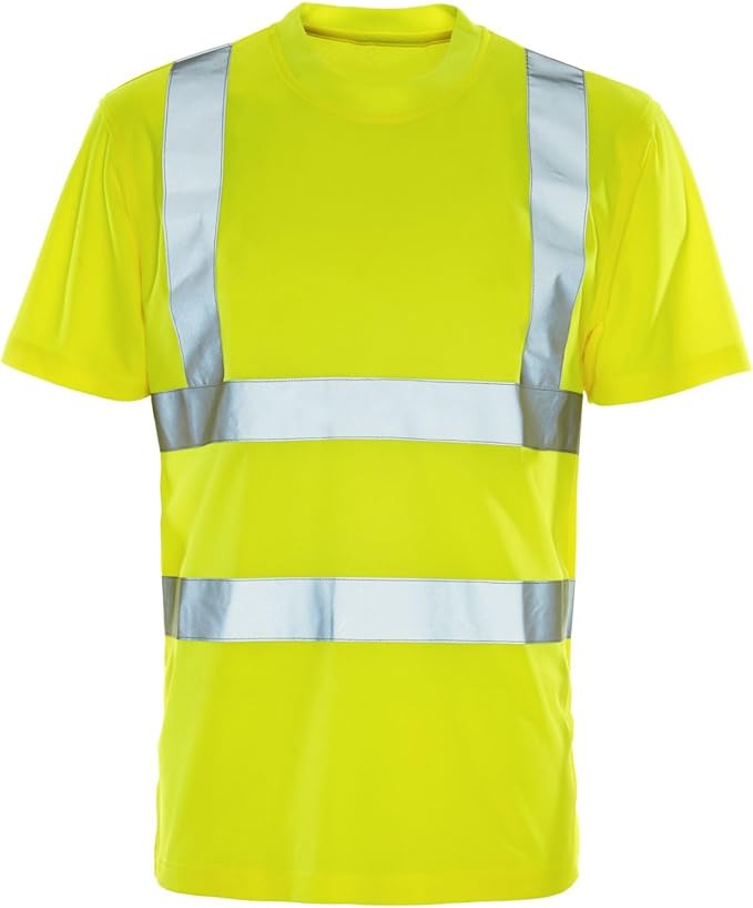 Stormway Hi-Vis Work T-Shirt – UV Protection, EN ISO 20471 Certified, Breathable Polyester for Outdoor & Construction Use
