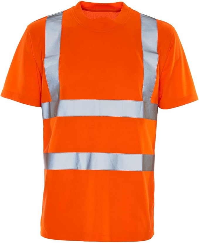 Stormway Hi-Vis Work T-Shirt – UV Protection, EN ISO 20471 Certified, Breathable Polyester for Outdoor & Construction Use