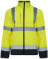 Stormway Hi Vis Two Tone Softshell Jacket – Waterproof, Windproof, Reflective, EN ISO 20471 Certified Safety Workwear for Outdoor Jobs.