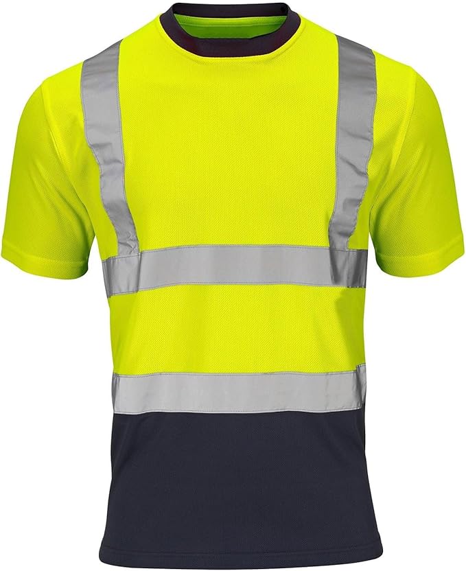 Stormway Hi-Vis Work T-Shirt – UV Protection, EN ISO 20471 Certified, Breathable Polyester for Outdoor & Construction Use