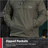 TuffStuff 296 - Sutherland Lined Windbreaker - Waterproof, Windproof & Breathable - Adjustable Hood & Reflective Details - with Fleece Lining & Taped Seams - Lightweight Mens Jacket