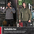 TuffStuff 296 - Sutherland Lined Windbreaker - Waterproof, Windproof & Breathable - Adjustable Hood & Reflective Details - with Fleece Lining & Taped Seams - Lightweight Mens Jacket