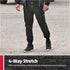 TuffStuff 718- Hyperflex Jogging Bottoms - Slim Fit - Stretchy - Adjustable Waist Band - Zipped Pockets - Mens Work Trousers - Comfortable Trousers for Men