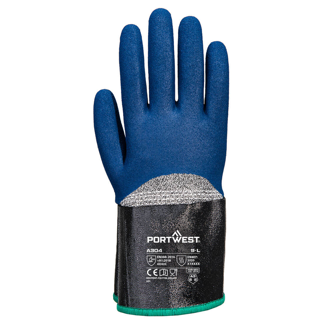 Grip C13 Nitrile Foam Extend Cuff Glove Grey/Blue A304