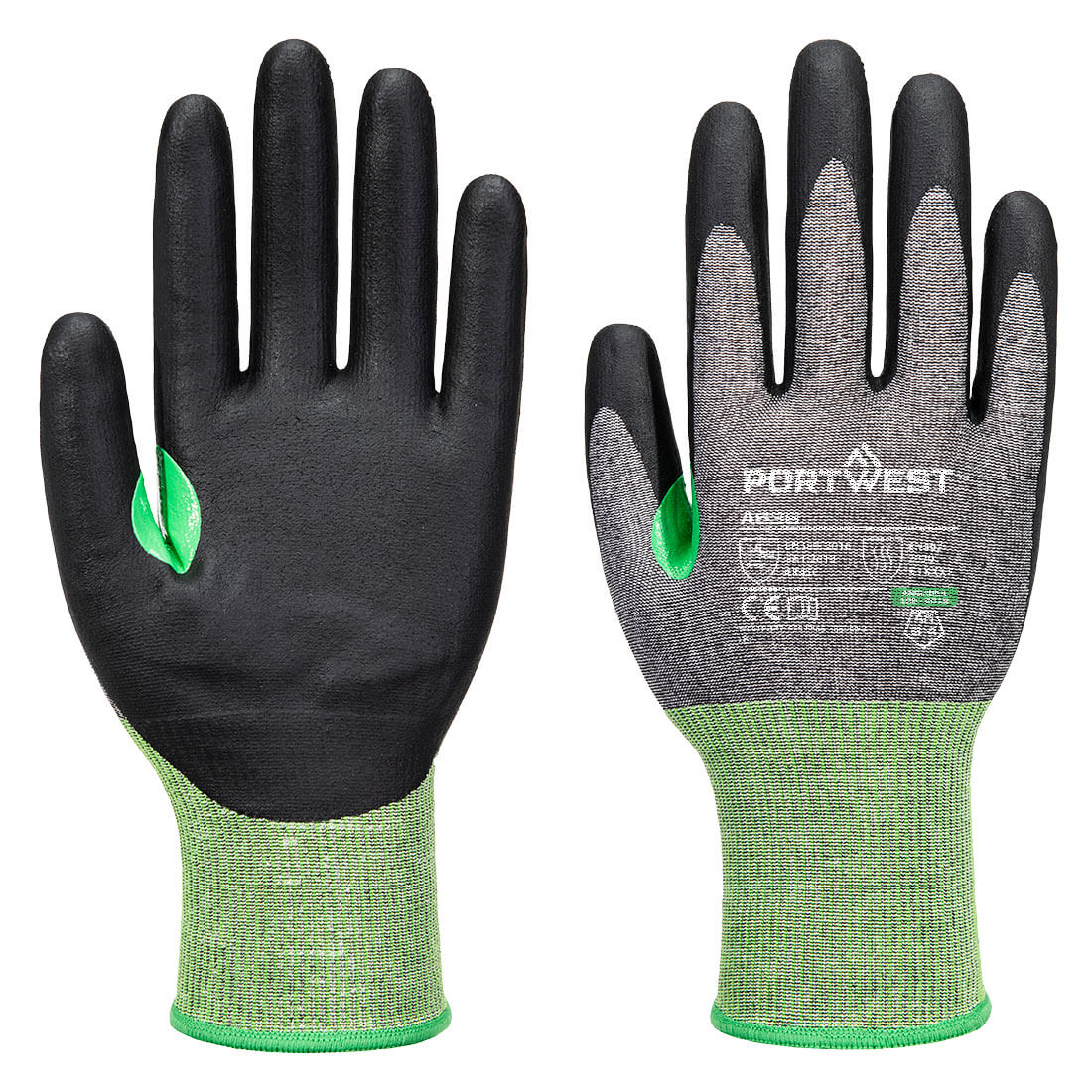 CS Cut C18 Nitrile Glove - A636, Grey/Black