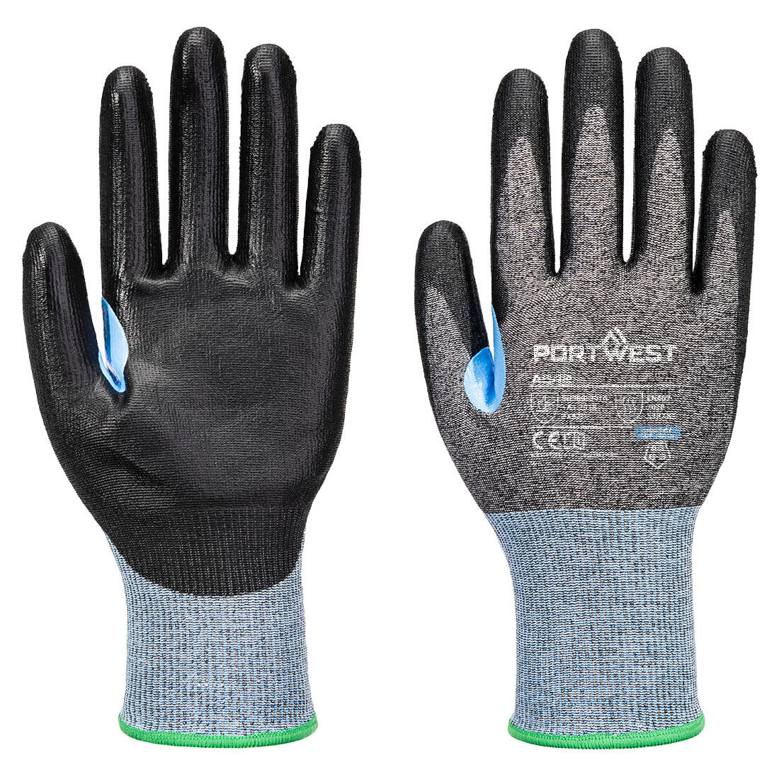 CS Cut D18 PU Glove - A642,  Grey/Black
