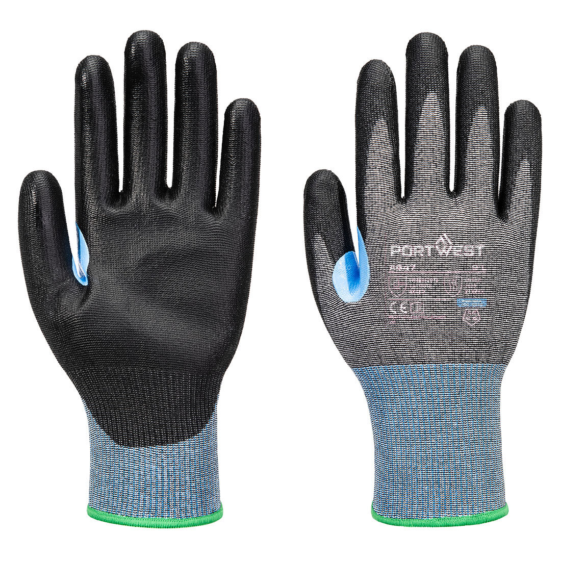 CS Cut D15 PU Glove - A647, Grey/Black