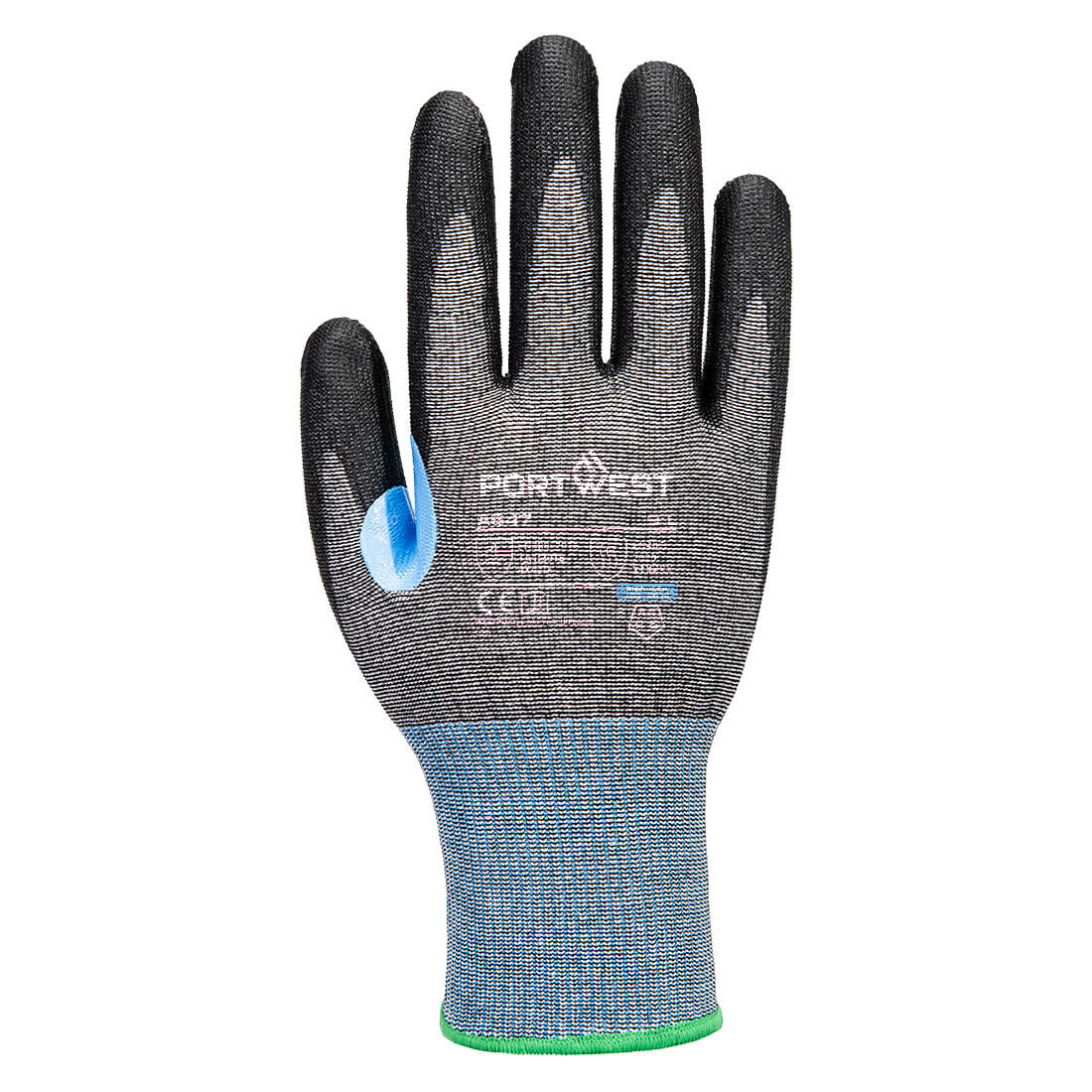 CS Cut D15 PU Glove - A647, Grey/Black