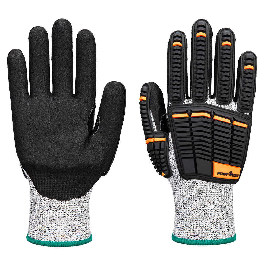 A718 - Impact C13 Nitrile foam Glove Grey/Black