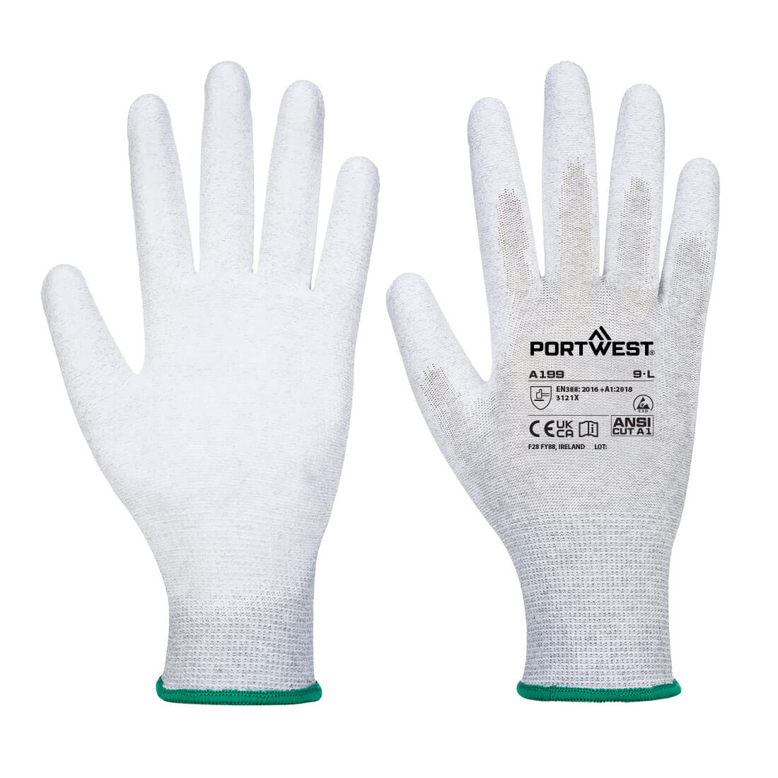 Portwest AB199 - ESD 13 PU Palm Essential Multipack (Pk12) Grey
