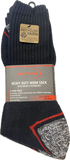 ASCK001 3-Pack Heavy Duty Work Socks – Therm-X Insulated, Cushioned Heel & Toe, Eco-Friendly Yarn