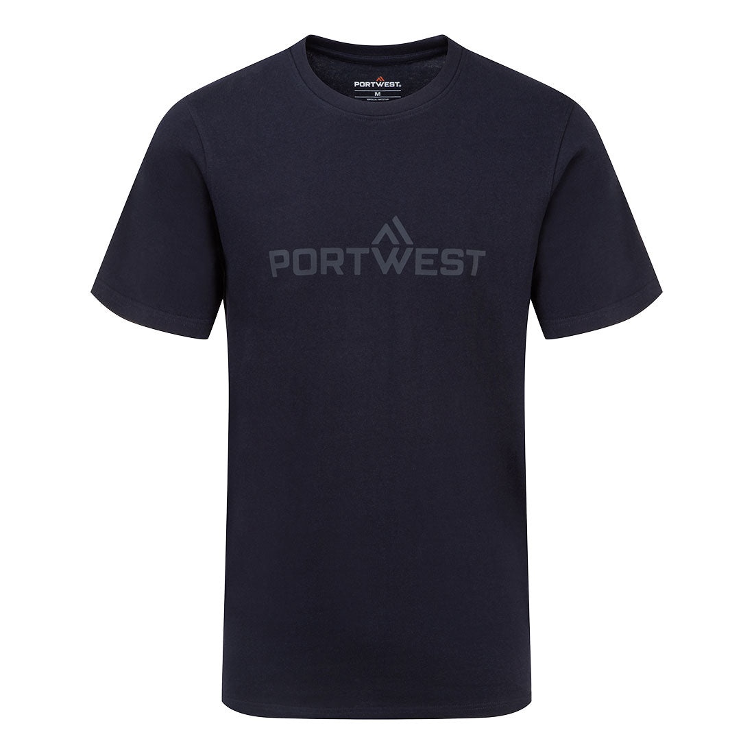 B198 - Portwest Cotton T-Shirt S/S Black, Navy