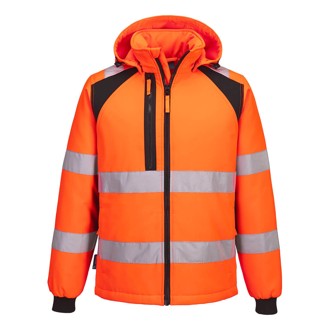 CD809 - WX2 Eco Hi-Vis Padded Softshell (2L) Orange/Black, Yellow/Black