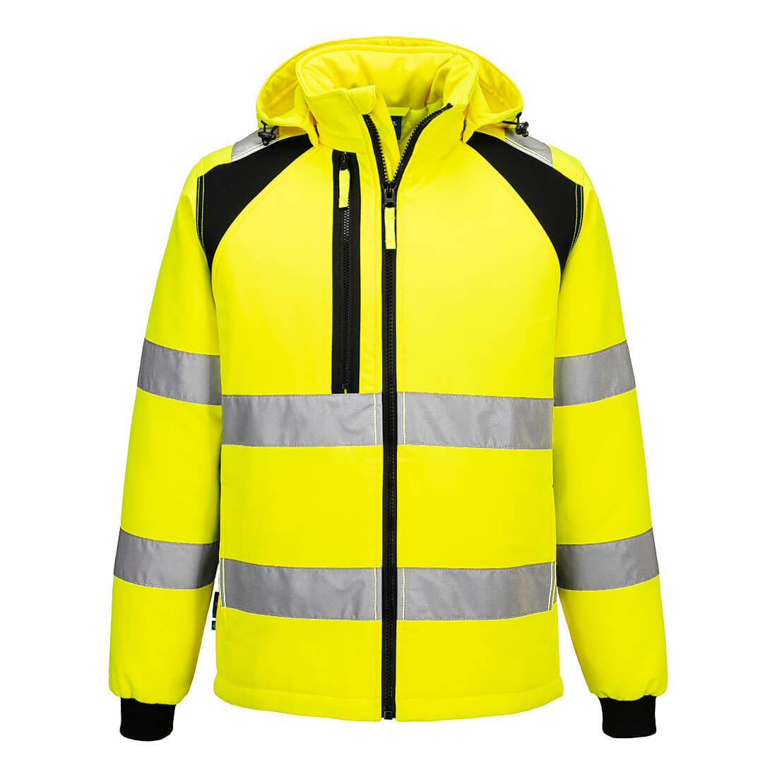 CD809 - WX2 Eco Hi-Vis Padded Softshell (2L) Orange/Black, Yellow/Black