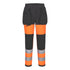 CD847 - WX2 Eco Hi-Vis Women's Class 1 Stretch Trouser Orange/Black, Yellow/Black