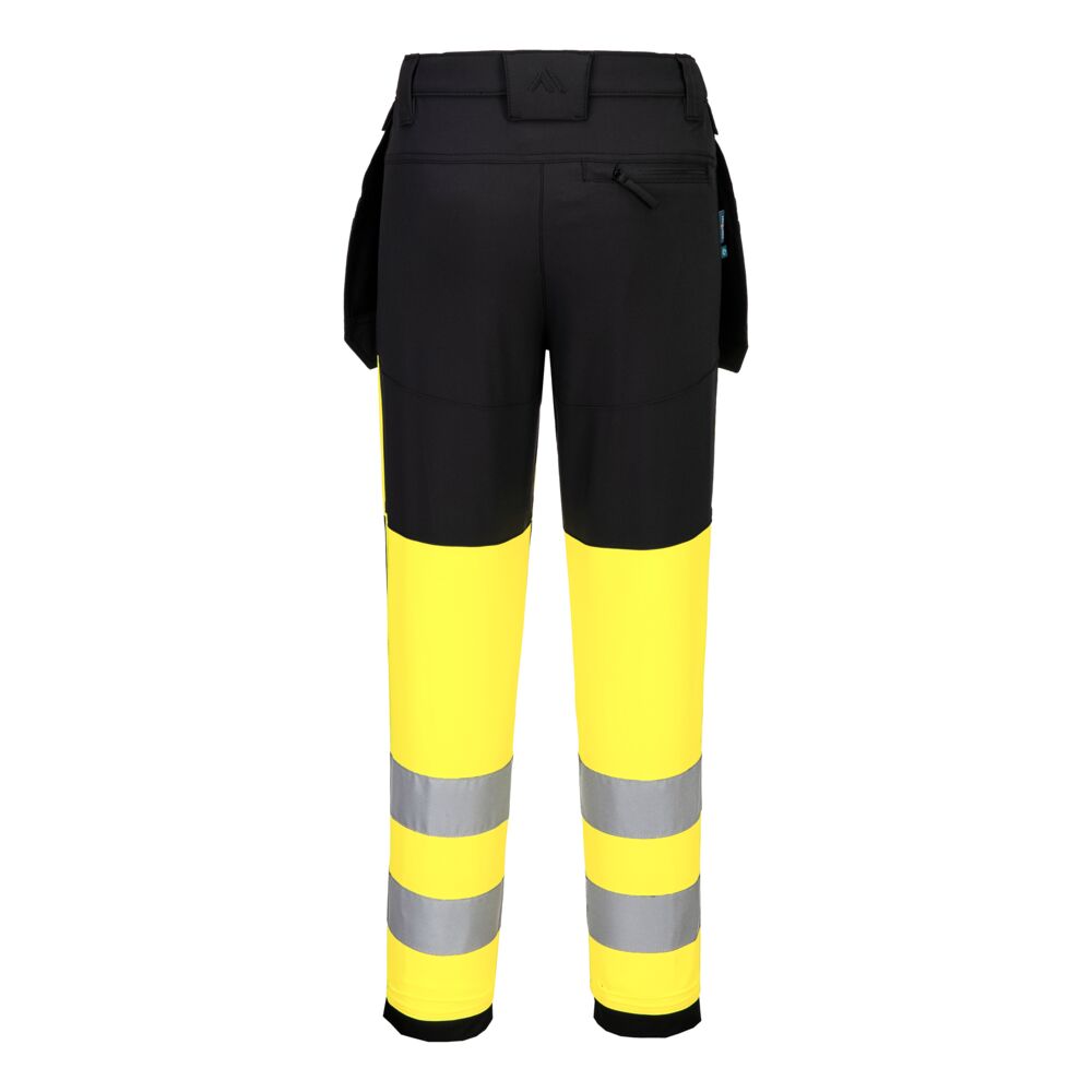 CD847 - WX2 Eco Hi-Vis Women's Class 1 Stretch Trouser Orange/Black, Yellow/Black