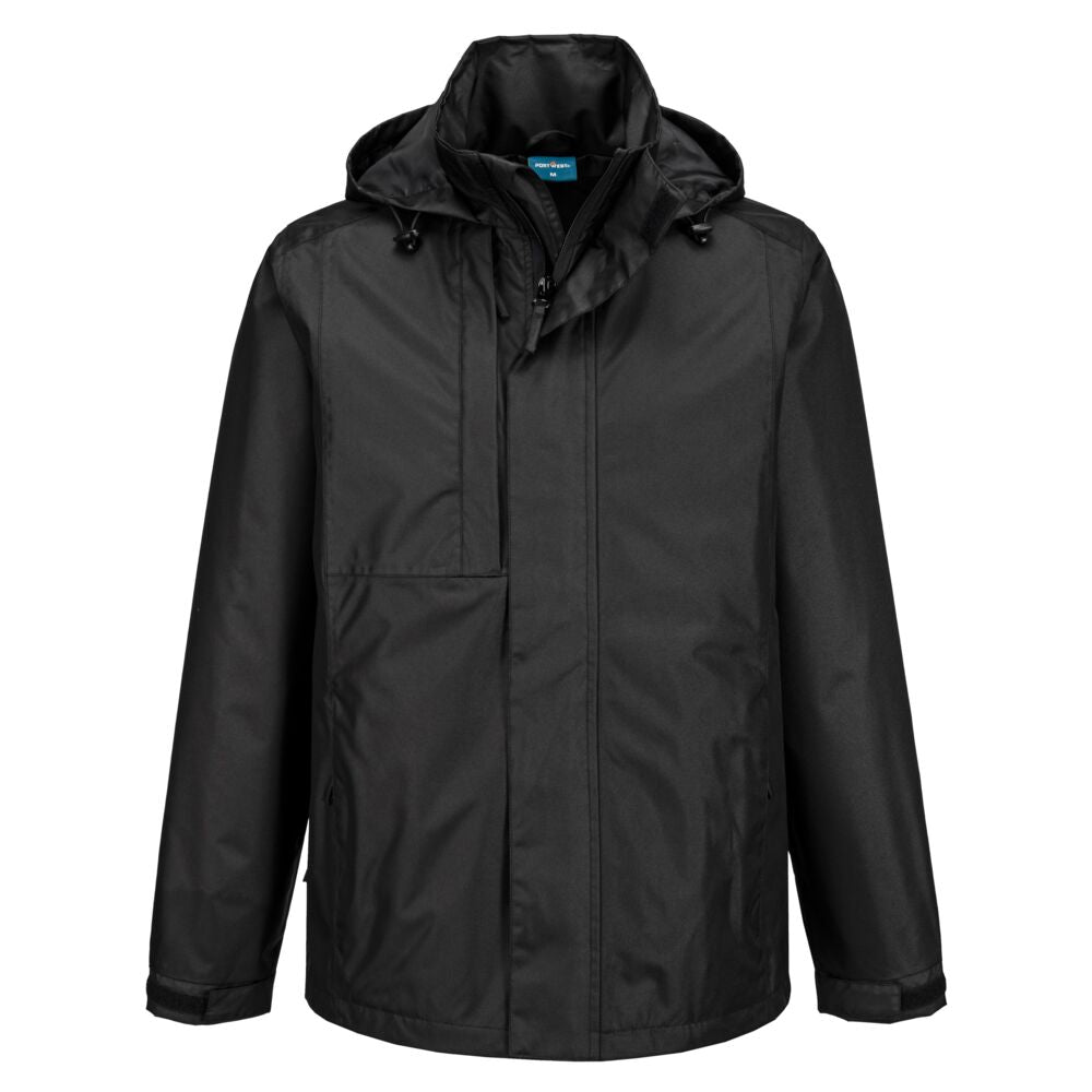 Eco Rain Jacket Black - Metal Grey - Navy CD867 - WX2