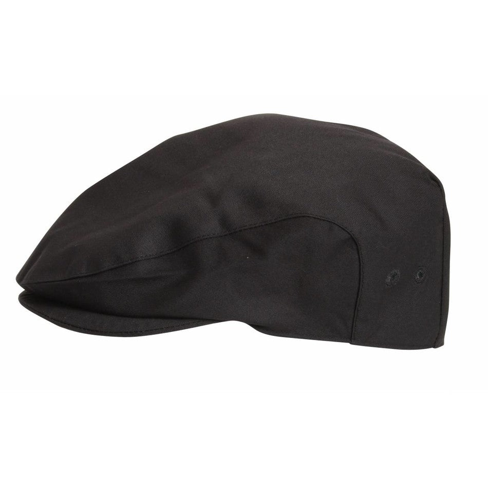 S906 Chefs Flat Cap – Lightweight, Breathable & Durable Kitchen Headwear