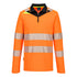 DX419 - DX4 Hi-Vis Zip Polo Shirt L/S Orange/Black, Yellow/Black