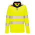 DX419 - DX4 Hi-Vis Zip Polo Shirt L/S Orange/Black, Yellow/Black