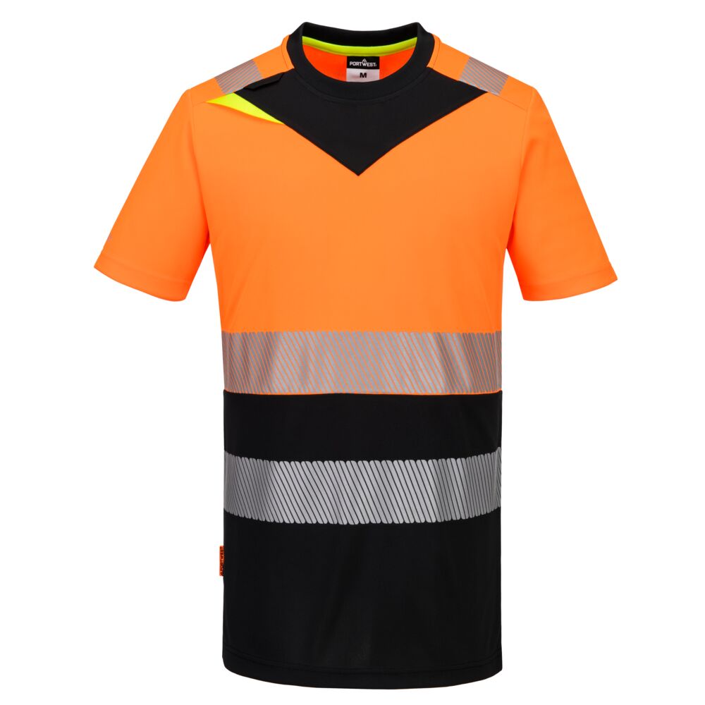 DX434 - DX4 Hi-Vis Class 1 T-Shirt S/S Orange/Black, Yellow/Black