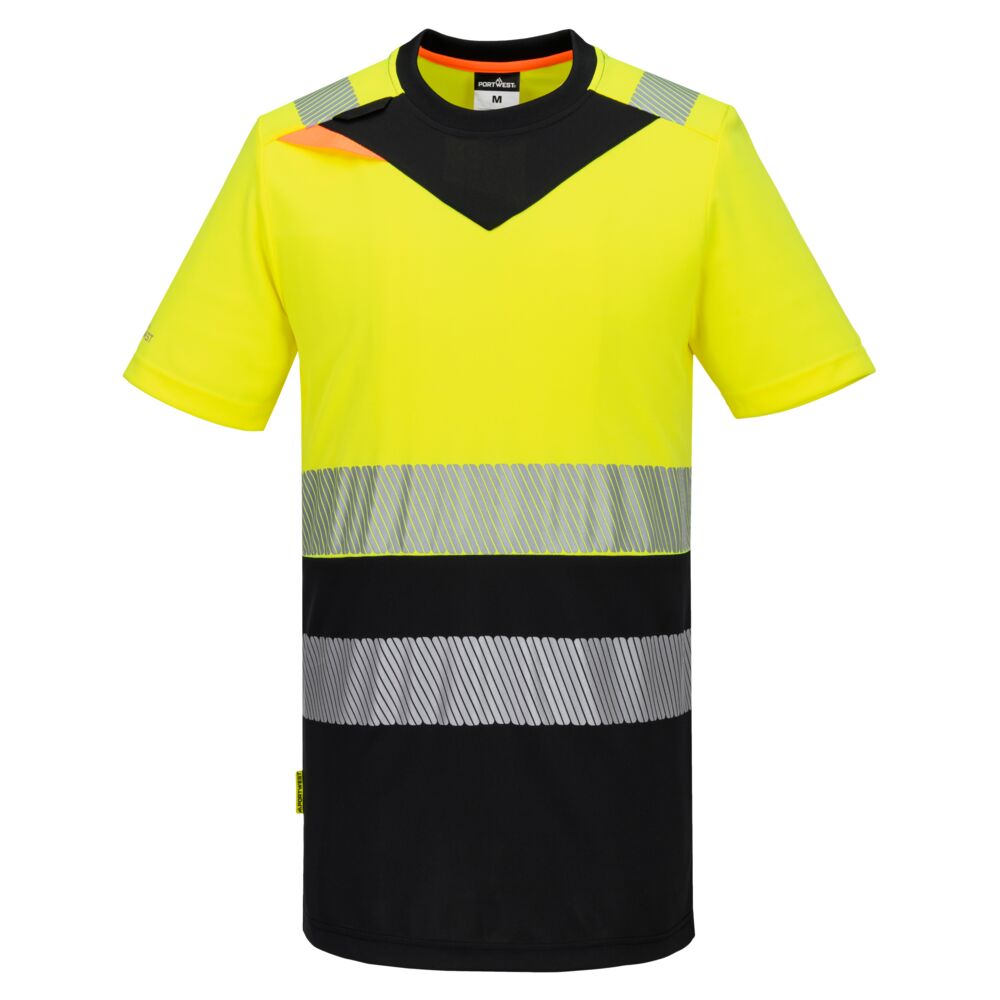 DX434 - DX4 Hi-Vis Class 1 T-Shirt S/S Orange/Black, Yellow/Black