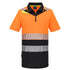 DX435 - DX4 Hi-Vis Zip Class 1 Polo Shirt S/S Orange/Black, Yellow/Black
