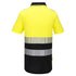 DX435 - DX4 Hi-Vis Zip Class 1 Polo Shirt S/S Orange/Black, Yellow/Black