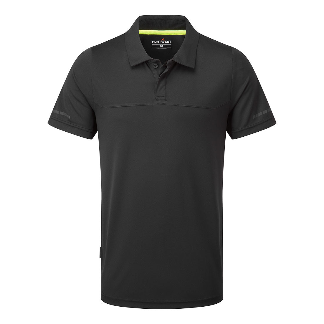 EV410 - EV4 Lightweight Polo Shirt S/S Black, Metal Grey