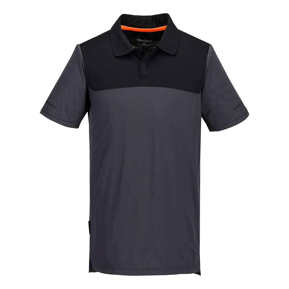 EV410 - EV4 Lightweight Polo Shirt S/S Black, Metal Grey