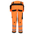 EV448 - EV4 Hi-Vis Stretch Detachable Holster Class 2 Trousers Orange/Black, Yellow/Black