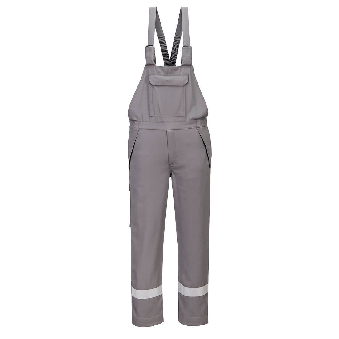 FR418 - FR Chemical Resistant Bib & Brace Grey, Navy