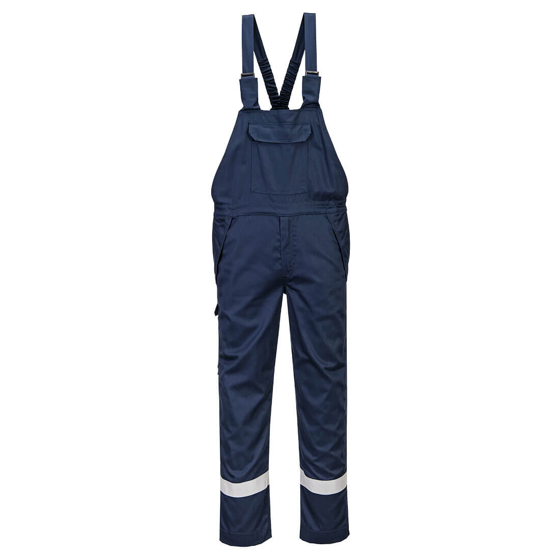 FR418 - FR Chemical Resistant Bib & Brace Grey, Navy