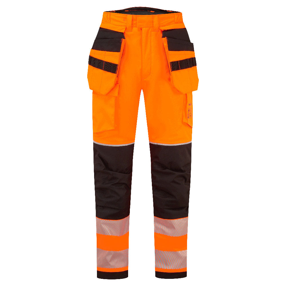 FR427 - PW3 Modaflame Rain+ Hi-Vis FR Winter Holster Trousers Orange/Black, Yellow/Black