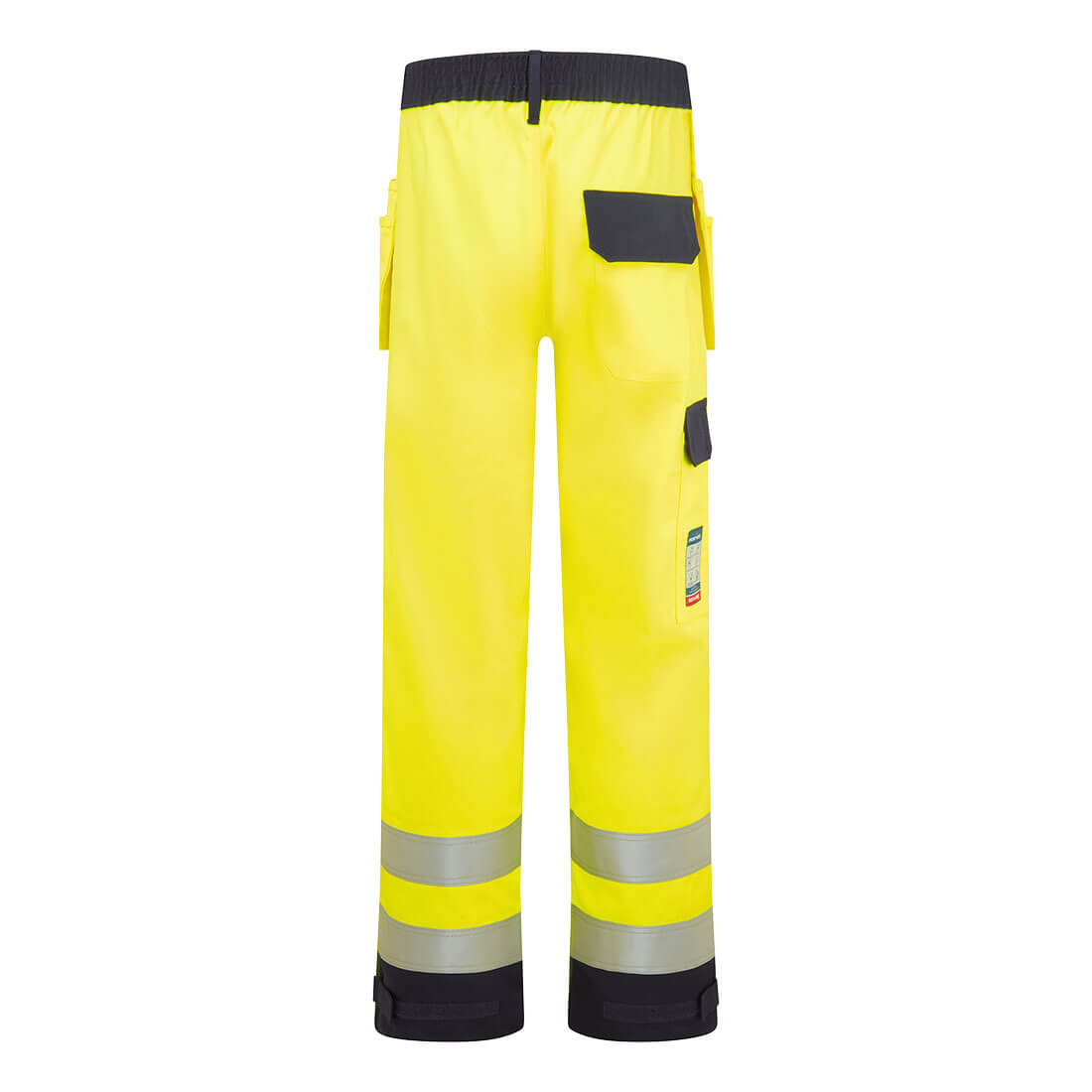 FR440 - Bizflame Work Hi-Vis Contrast FR Holster Trousers Yellow/Navy