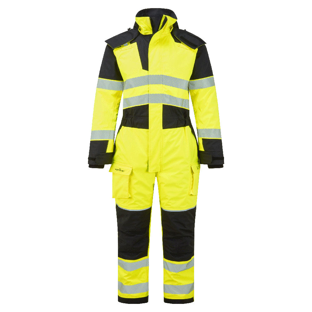 FR516 - PW3 Modaflame Rain+ Hi-Vis Multi-Norm FR Winter Coverall Orange/Black, Yellow/Black