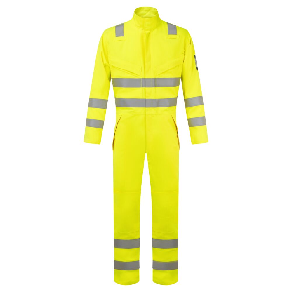 FR528 - Modaflame Work Hi-Vis Multi-Norm FR Coverall Yellow