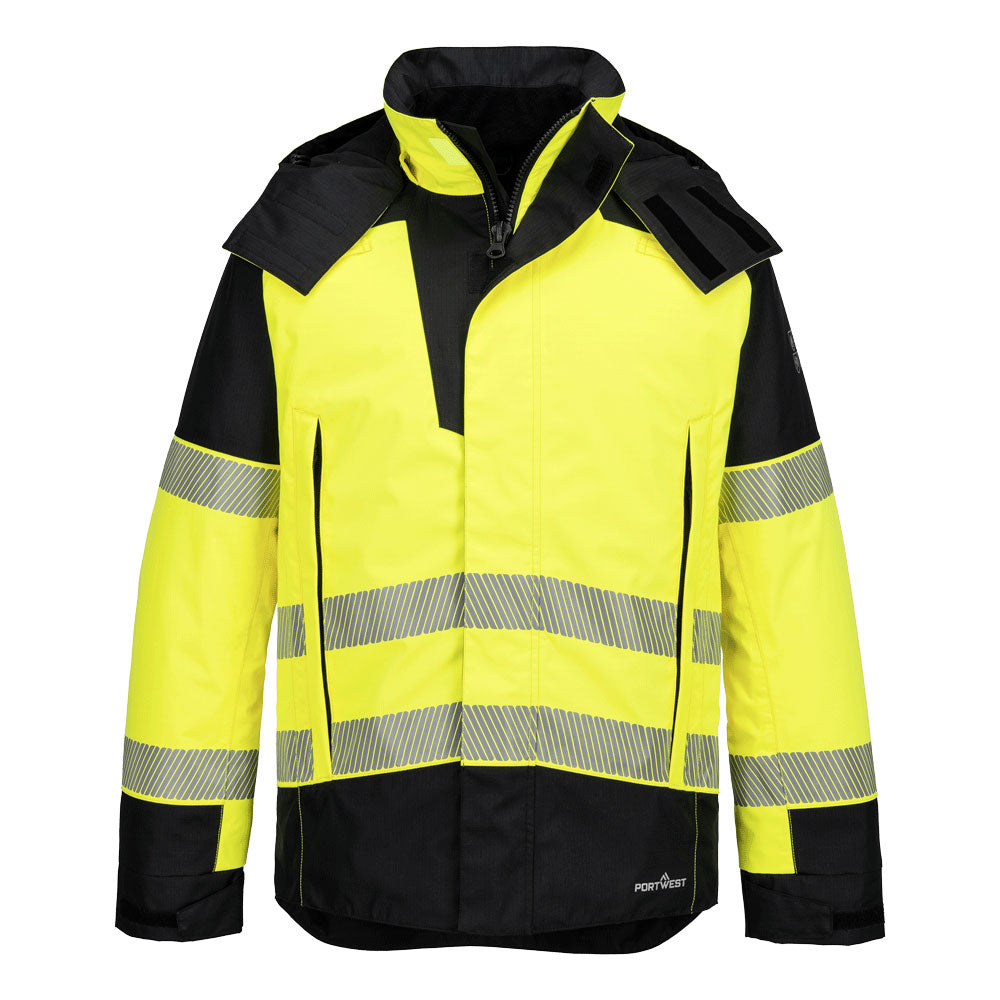 FR606 - PW3 Modaflame Rain+ Hi-Vis Multi-Norm FR Winter Jacket Orange/Black, Yellow/Black