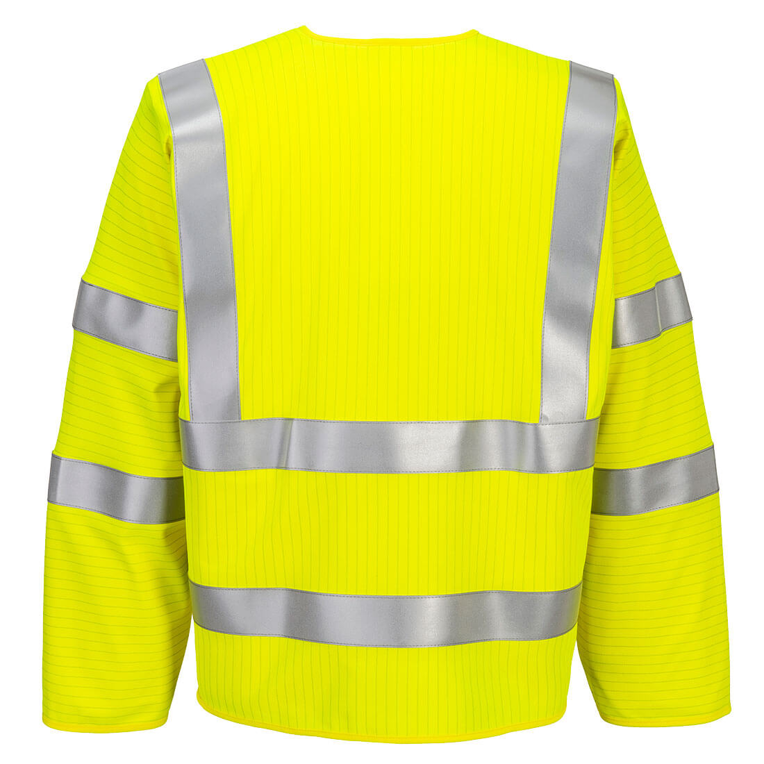 FR616 - Bizflame Hi-Vis FR Long Sleeve Zip Vest Yellow