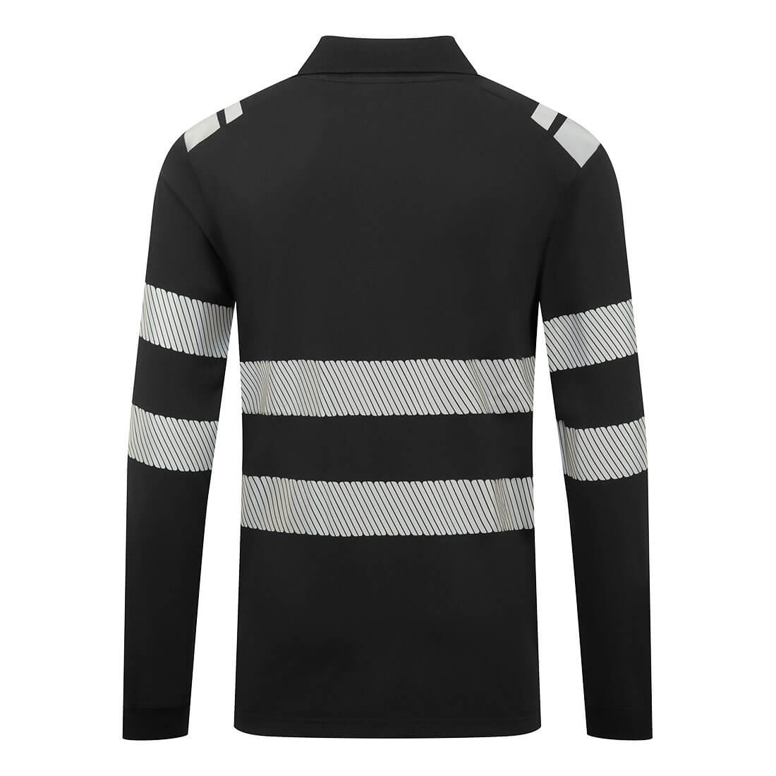 FR733 - PW3 Modaflame Knit FR Long Sleeve Polo Shirt Black