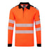 FR734 - PW3 Modaflame Knit HVO FR Long Sleeve Polo Shirt Orange/Black