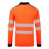 FR734 - PW3 Modaflame Knit HVO FR Long Sleeve Polo Shirt Orange/Black