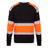 FR737 - PW3 Modaflame Knit HVO Class 1 FR Sweatshirt Orange/Black