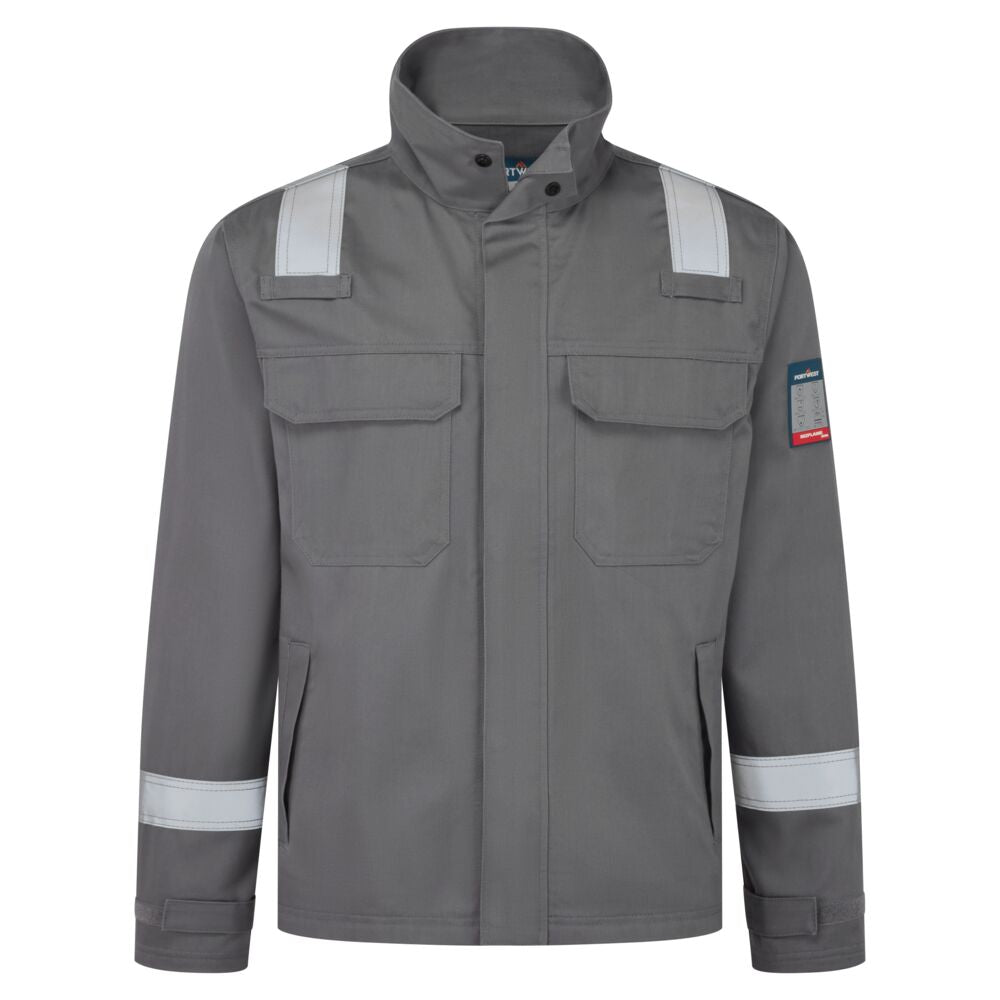 FR741 - Bizflame Work+ FR Jacket Navy, Grey