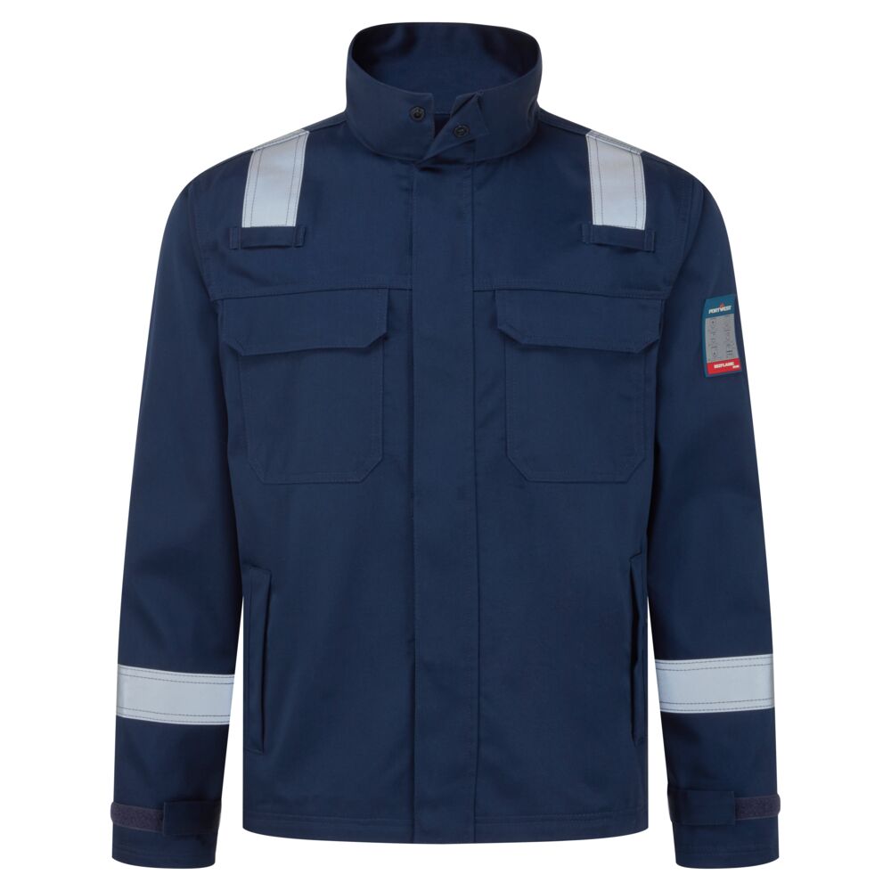 FR741 - Bizflame Work+ FR Jacket Navy, Grey
