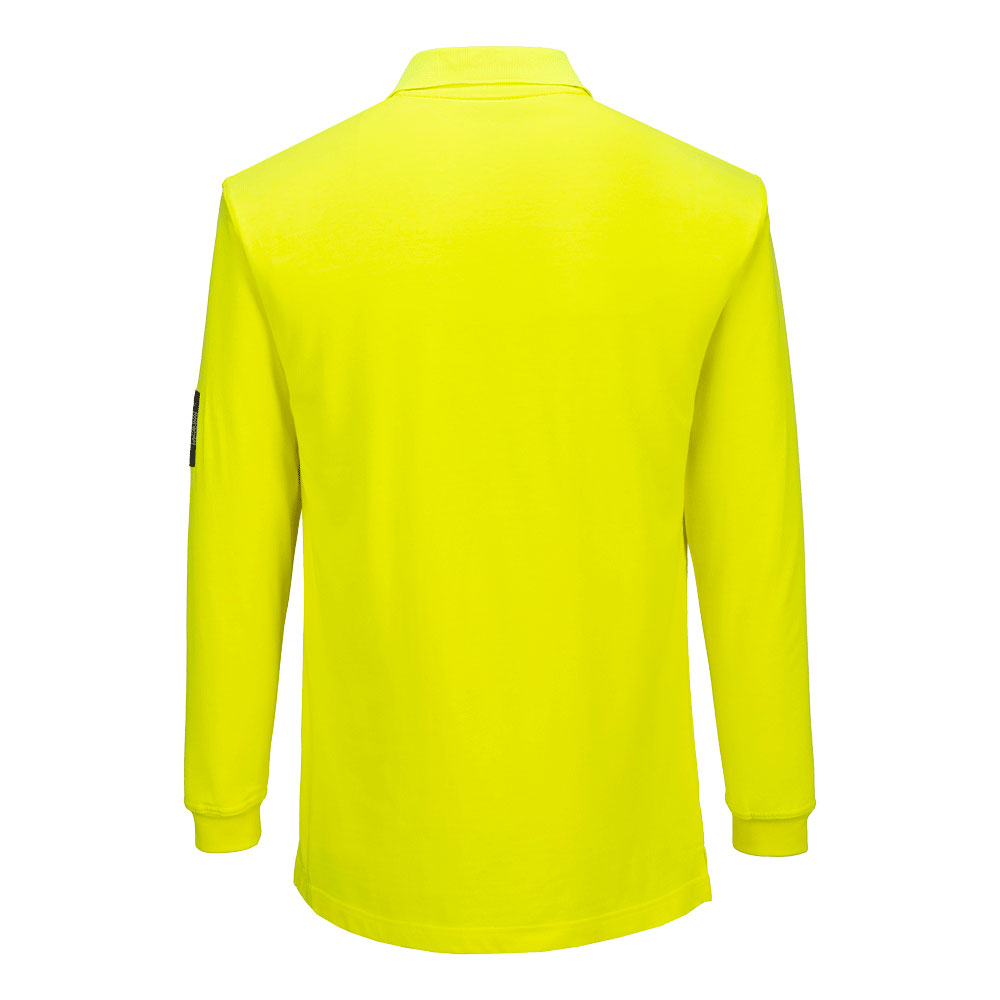 Modaflame Knit FR Long Sleeve Polo Shirt - FR805, Yellow